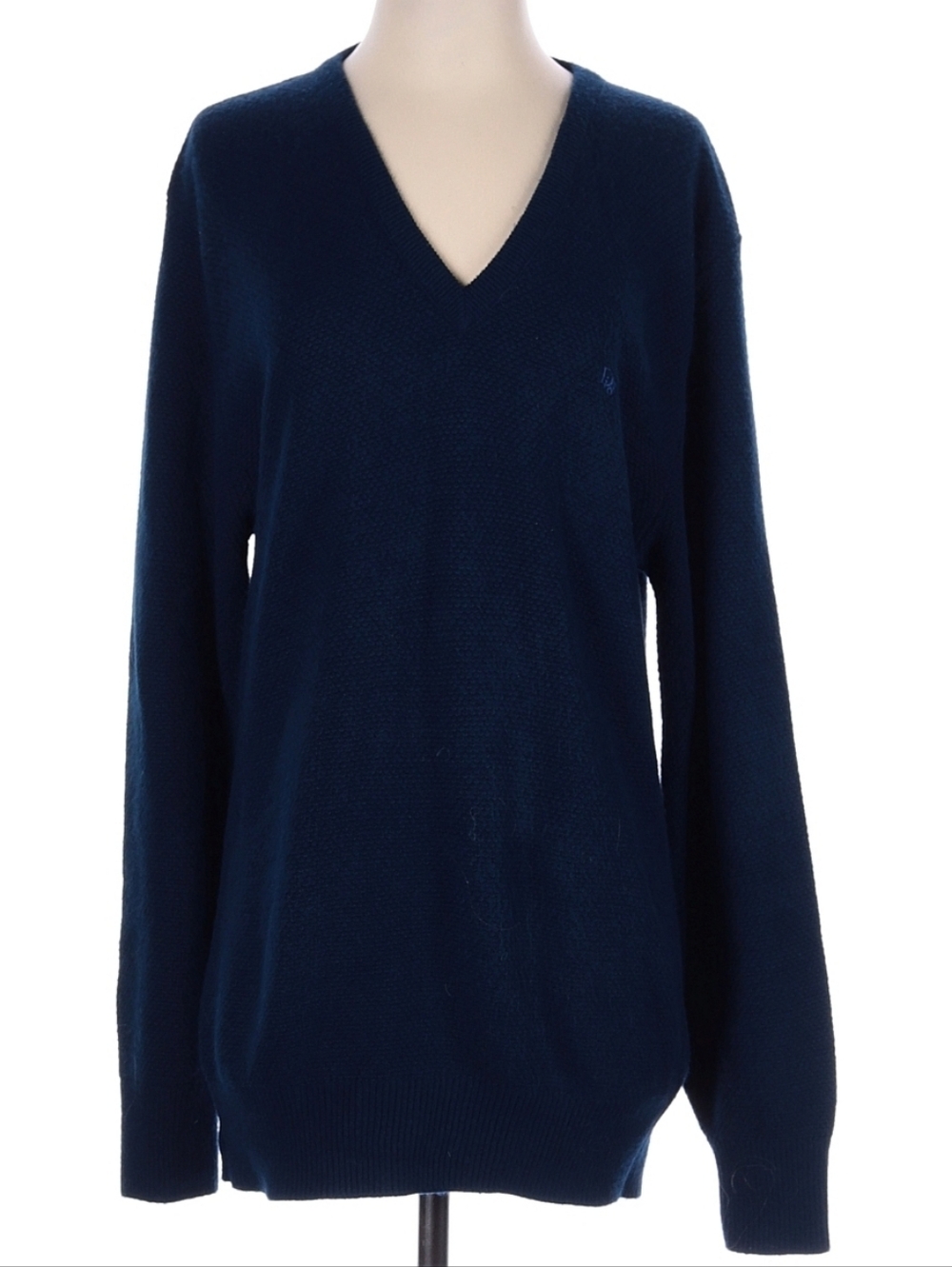Christian Dior Vintage Navy V-Neck Sweater (XL)